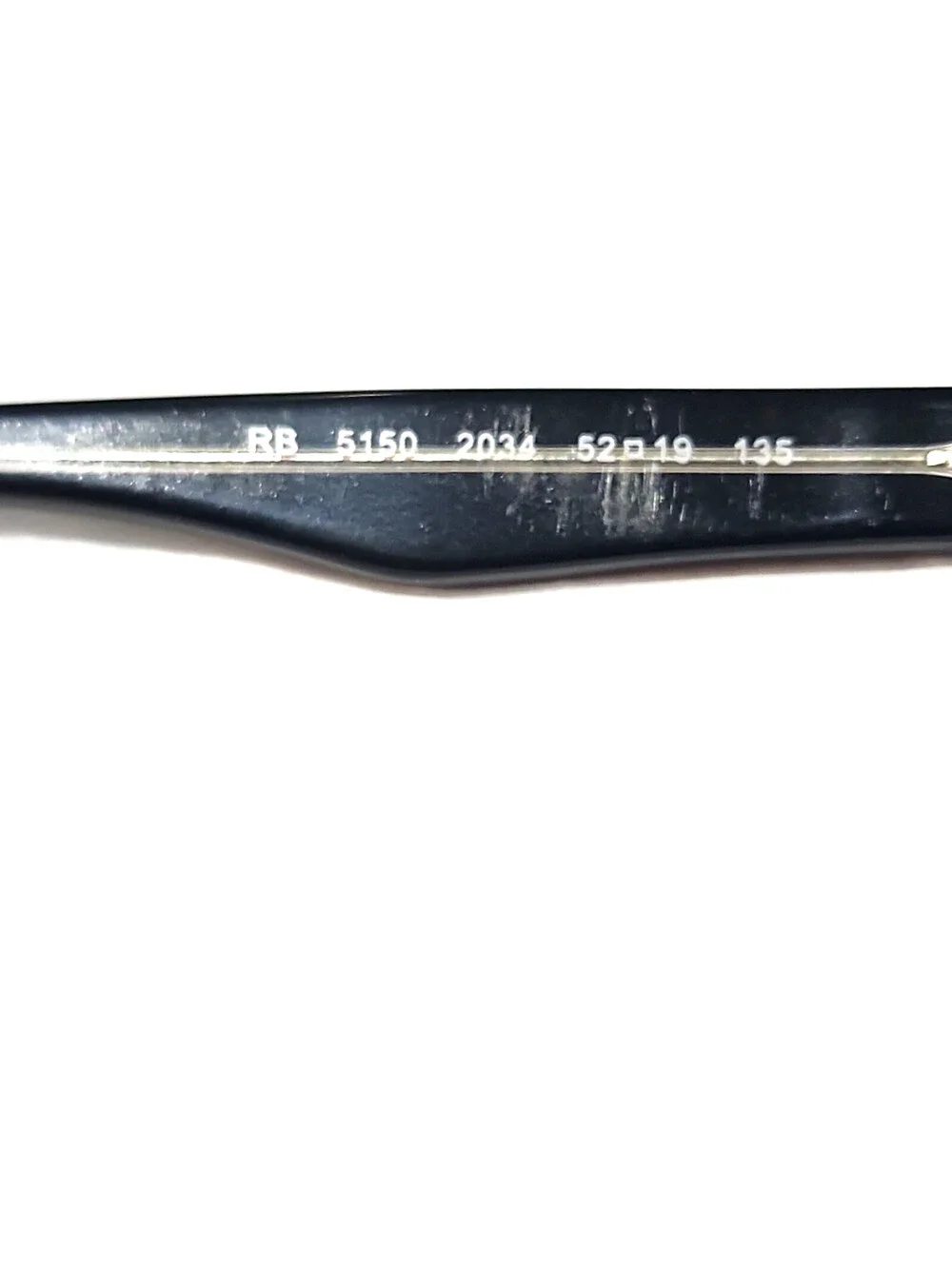 Ray Ban RB5150 2034 Black Rectangle Eyeglasses Frame 52-19 135